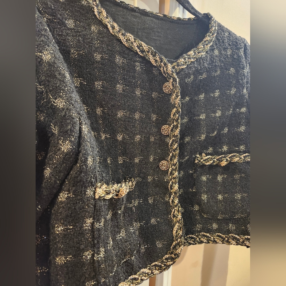 Tweed Button Jacket - Picture 5 of 6